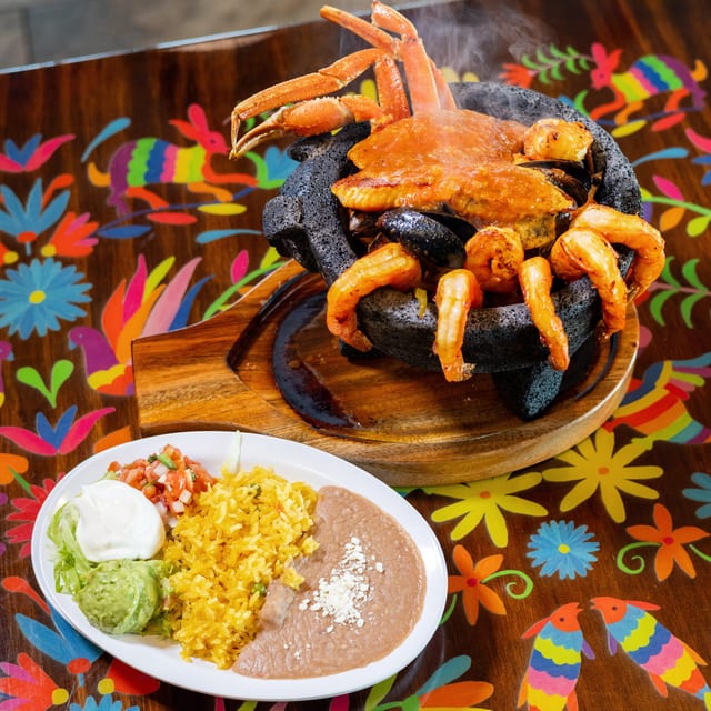 Seafood Molcajete.