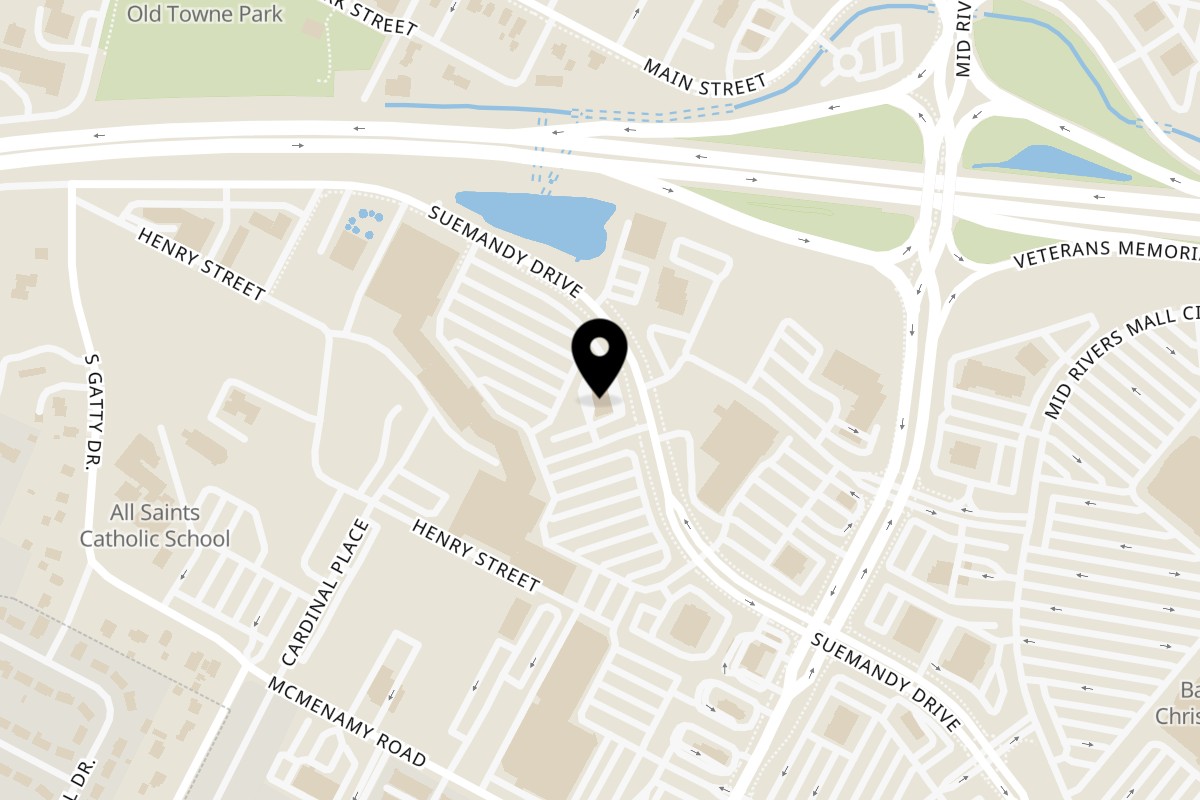 Map showing the location of El Guatal on 5885 Suemandy Dr in St Peters